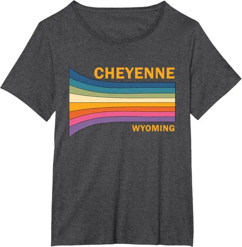 Vista 24 de Retro Vintage 70s Cheyenne Wyoming camiseta