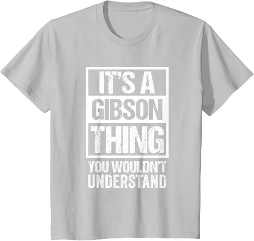 Vista 70 de It's A Gibson Thing You would Not Understand - Camiseta con nombre familiar, Negro, S