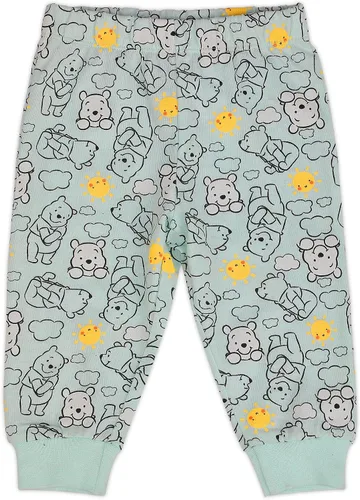 Vista 6 de Disney Winnie The Pooh - Conjunto de body para niño, pantalón deportivo y babero para recién nacidos, azulblanco