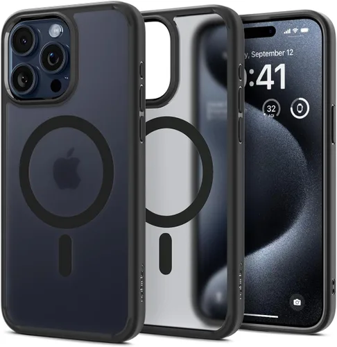 Vista 65 de Spigen Funda para iPhone 13 Mini, ultra híbrida MagFit [antiamarilleo] [compatible con Magsafe] - Transparente