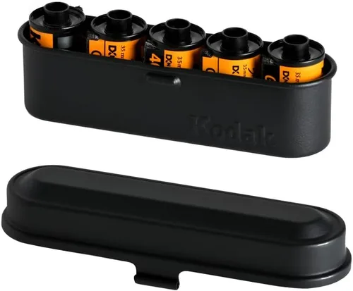 Vista 9 de Kodak Steel 35mm FIlm Roll Case, Holds 5 Rolls (All Black)