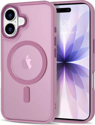 Vista 141 de Anuck - Funda magnética para iPhone 11 compatible con MagSafe, carcasa trasera mate translúcida dura, borde de TPU, delgada, resistente a impactos