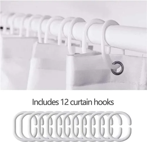 Vista 5 de Feelyou Cortina de ducha con diseño de gato para decoración de baño, bonita cortina de baño para puestos de bañeras, accesorios de baño divertidos