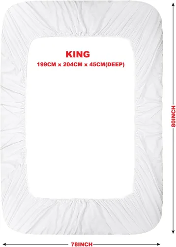Vista 6 de WINGLAM Protector de colchón impermeable tamaño King, tela de aire 3D, sin ruido, refrescante y transpirable, lavable a máquina, con bolsillo