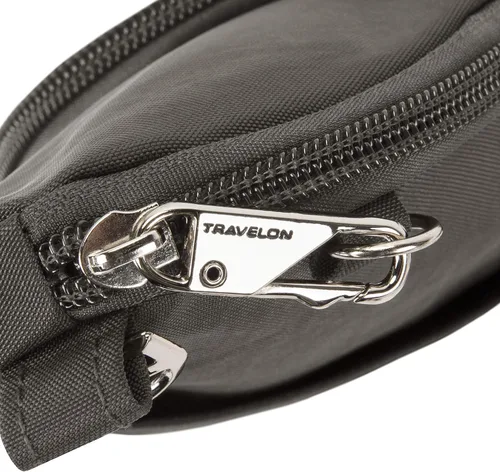 Vista 8 de Travelon Bolsa cruzada compacta antirrobo Essentials, Humo, Bolso bandolera