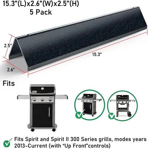 Vista 2 de Piezas de parrilla Uniflasy Spirit e310, barras saborizantes 7636 y kit de tubos de quemador 69787 para Weber Spirit y Spirit II 300 Series E310