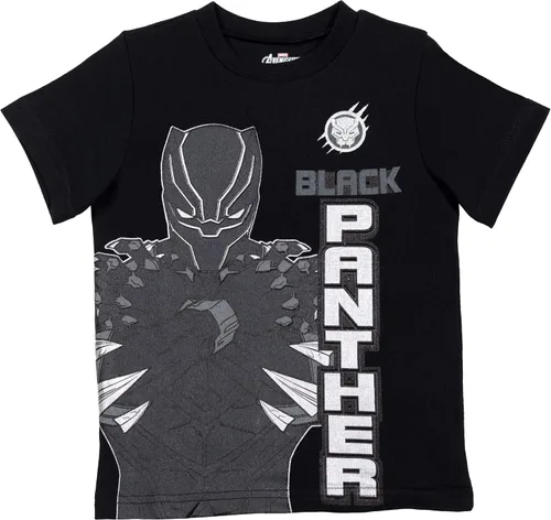 Vista 7 de Marvel Avengers Black Panther Captain America Iron Man Little Boys 4 Pack Graphic T-Shirts