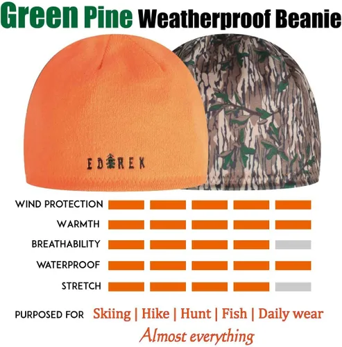 Vista 6 de Gorro de invierno resistente a la intemperie Gorro reversible impermeable y resistente al viento Sombrero de calavera para senderismo
