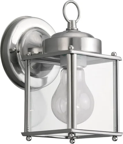 Vista 5 de Sea Gull Lighting 8592-15 - Farol de pared para exteriores con paneles de vidrio transparente, acabado blanco