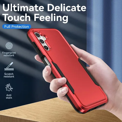 Vista 5 de Funda protectora para Samsung A14 5G, Galaxy A14 5G con protector de pantalla, resistente a prueba de golpes, funda protectora para Samsung Galaxy