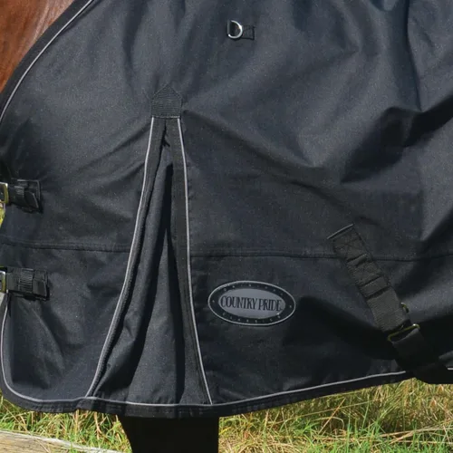 Vista 3 de Country Pride Glacier Rainsheet - Manta impermeable de caballo resistente al viento, carcasa exterior de Cordura 600D, forro de nailon suave