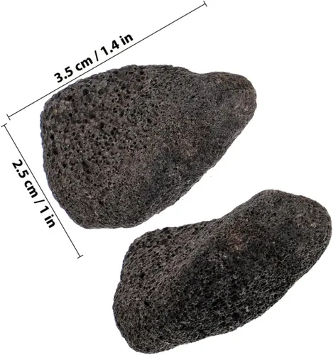 Vista 5 de IMIKEYA Black Stones 1 paquete de piedras naturales decorativas para paisajismo, rocas volcánicas para cuencos de fuego, hogueras, juegos de troncos