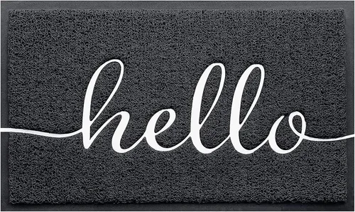 Vista 16 de Tapete para Puerta (30"x17.5", Negro), Tapete de Bienvenida de Perfil Bajo Tapete de Entrada Tapete de Piso Alfombras Antideslizantes para Entrada