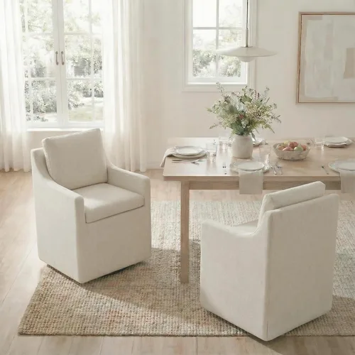Vista 11 de KISLOT Juego de 1 sillas de comedor tapizadas con funda lavable