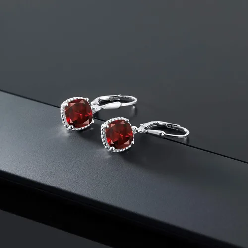 Vista 21 de Gem Stone King Aretes colgantes de plata de ley 925 de 0.315 pulgadas para mujer