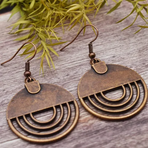 Vista 4 de Aretes bohemios, aretes de plata, aretes de flores, aretes étnicos colgantes para mujeres y niñas, hechos a mano, bohemios, modernos y vintage
