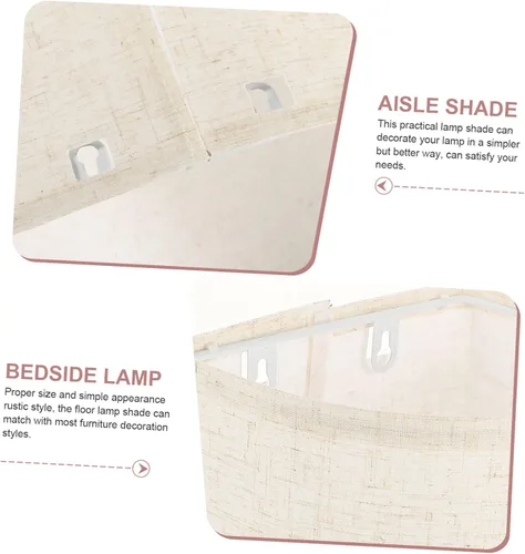 Vista 3 de DOITOOL 1 juego de pantalla desmontable para lámparas de piso y escritorio, moderna cubierta de luz de pared de repuesto para sala de estar