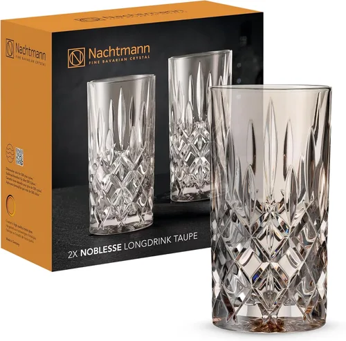 Vista 8 de Nachtmann Juego de vasos largos de 2 piezas, 3,574.5 fl oz, azul aguamarina, Noblesse, 105710, vasos de cóctel hechos de cristal de cristal, aptos