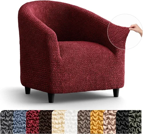 Vista 20 de PAULATO BY GA.I.CO. Funda elástica para sillón de 1 pieza, funda bielástica para silla de club, protector de muebles para sillón de bañera, lavable