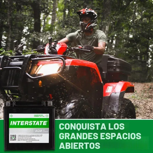 Vista 7 de Baterías interestatales YTX14-BS Powersports batería 12V 12Ah 200CCA AGM
