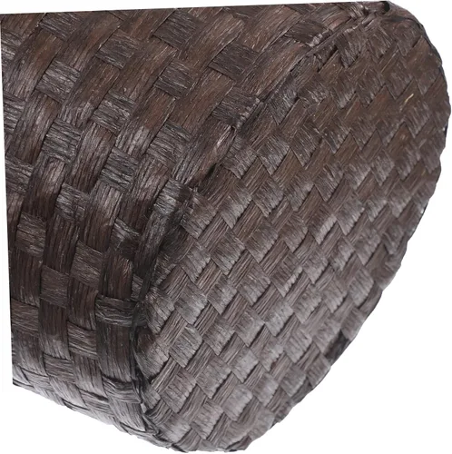 Vista 6 de LIFKOME Cubo de almacenamiento de paja Papelera portátil Papelera de escritorio Cestas de almacenamiento decorativas Cesta decorativa Papelera