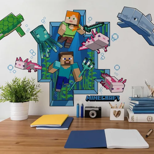 Vista 3 de RoomMates RMK5005GM Minecraft - Vinilo adhesivo gigante para pared