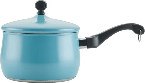 Vista 13 de Farberware Juego de 120 ollas y sartenes de acero inoxidable de edición limitada con herramientas de cocina Prestige, 10 piezas, color azul Azul