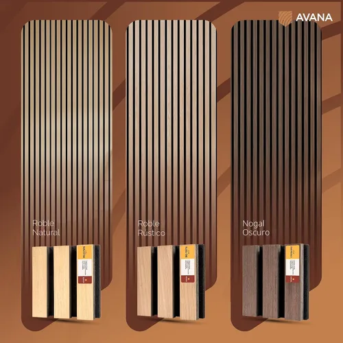Vista 7 de Paquete de Muestras de Color de Paneles de Pared Acústicos Avana - Paneles de Madera Premium para Decoración de Paredes - Insonorización