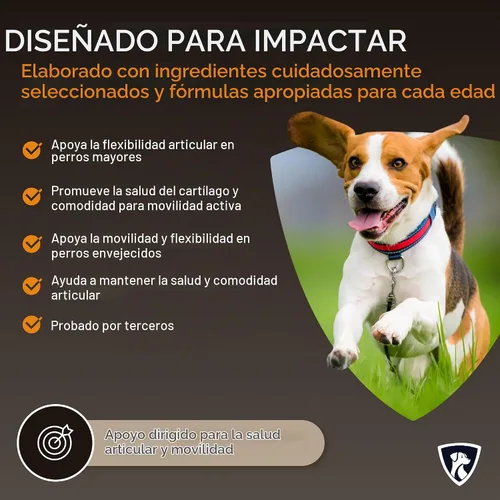 Vista 2 de NutraRegen Select Forte Suplemento para articulaciones de perros mayores – Glucosamina, condroitina, MSM, colágeno y mejillón de labios verdes