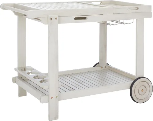 Vista 7 de Safavieh -Carrito de té de madera natural Orland Outdoor Collection