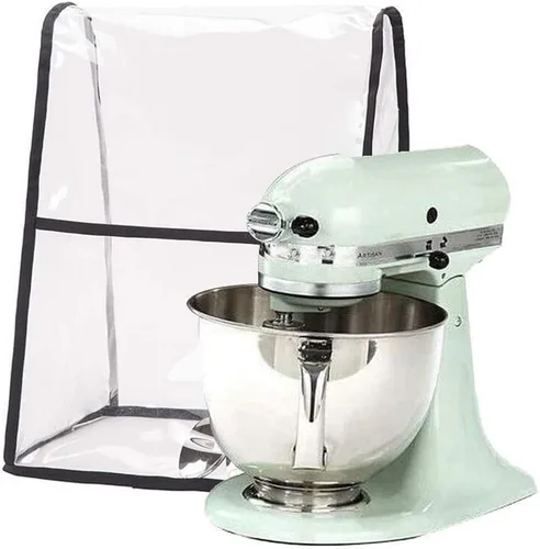 Vista 8 de Cubierta a prueba de polvo para batidora de pie con bolsa organizadora para mezclador KitchenAid para mantenerlo limpio y seguro (negro)