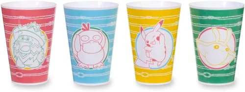 Vista 2 de Pokémon Center: Vasos Pokémon de los días de verano (paquete de 4)