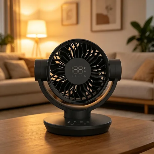 Vista 5 de QLKUNLA Air Circulator Desk Fan with Remote