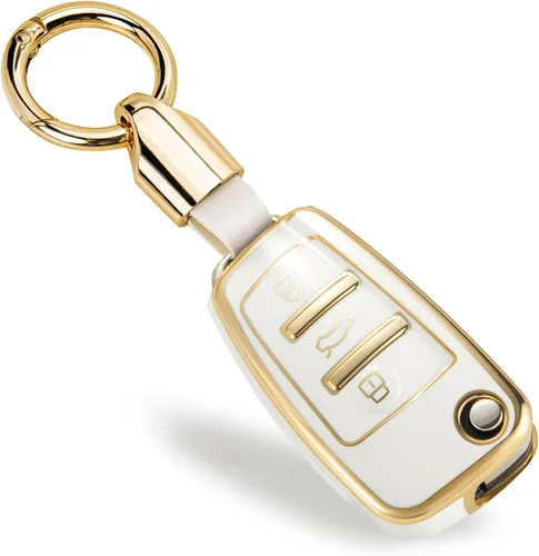 Vista 54 de Funda para Llavero Mercedes con Llavero de Cuerda Trenzada de Metal, Funda de Llave Suave Mejorada para Carcasa de Llavero Remoto Inteligente Sin