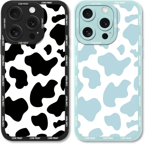 Vista 15 de Paquete de 2 bonitas fundas de teléfono para Apple iPhone 7/8 de 4.7 pulgadas, funda de silicona delgada y suave con estampado de vaca para mujer, a