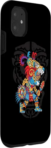 Vista 3 de Funda para iPhone 11 Aztec Jaguar Ancient Warrior Native Mexican Mythology
