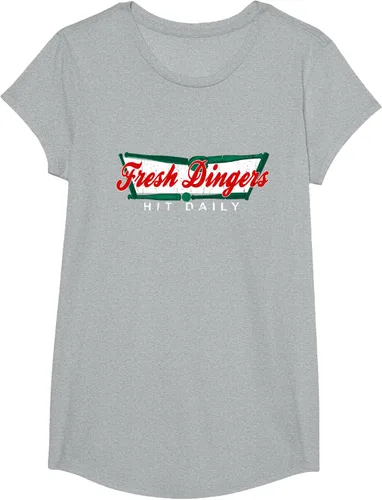Vista 55 de Camiseta divertida de béisbol y softbol Don't Bunt Hit Fresh Dingers, Negro