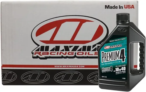 Vista 5 de Maxima Racing Oils 34901-2PK Premium4 10W40 Aceite para motor de motocicleta 1L Botella, 2-Pack