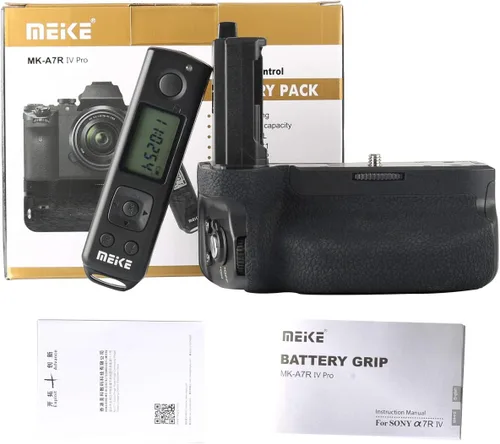 Vista 5 de Meike MK-A7R4 Pro - Empuñadura de batería para Sony A7IV A7R4 A9II A7SM3, control remoto