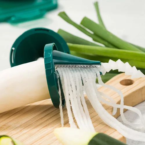 Vista 3 de Nicer Dicer Fusion Smart - Juego de cortadores de verduras (12 piezas, cubos de palitos de cuarto de octavo julieto)