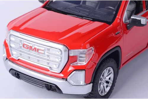 Vista 4 de Motormax Modelo a escala compatible con GMC Sierra 1500 SLT Crew CAB 2019 RED 1:27 MTM79361R