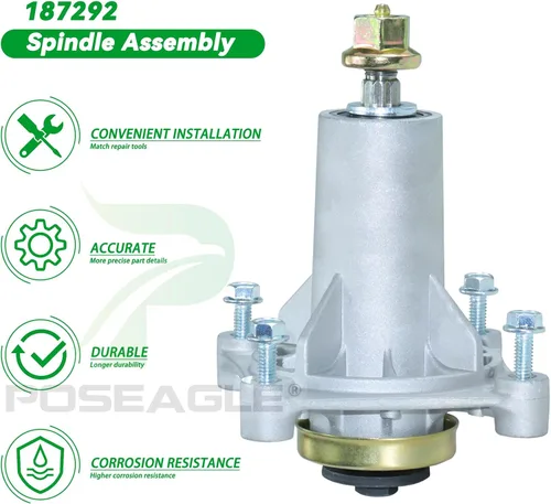 Vista 7 de Kit de montaje de husillo 587819701 previamente engrasado que reemplaza a Craftsman 187292 187281 192870 192872 Husqvarna 587125401 532187281