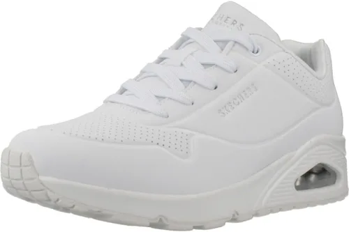 Vista 16 de Skechers Tenis UNO Stand on Air para mujer Tenis casuales, plantilla de espuma viscoelástica refrigerada por aire, amortiguación visible de Rojo