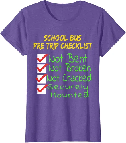 Vista 19 de Camiseta de camionero para conductor de autobús escolar CDL, Negro, S