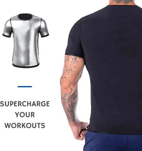 Vista 6 de Nano Hertz Sauna Traje de Sudor para Pérdida de Peso Shapewear Top Camisa Chaleco de Cintura Entrenamiento Entrenamiento Ejercicio Fitness Gimnasio