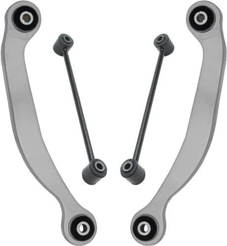 Vista 180 de Detroit Axle - 4 piezas de brazos de control traseros para Ford C-Max, Focus, Mazda 3 5, Volvo C30, C70, S40, V50, 4 brazos de control superiores e
