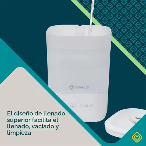 Vista 2 de Safety 1st Humidificador de llenado superior de niebla fría, color blanco