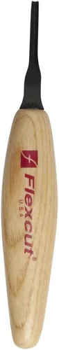 Vista 10 de Flexcut Herramienta de tallado de madera Micro V-Tool 45 grados 0.059 in Cuchilla de corte de acero de alto carbono 1095 afilada para trabajos