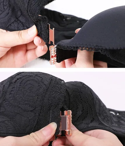 Vista 7 de Aivtalk Brasier push-up sin aros para mujer, copa moldeada con apertura frontal, talla grande