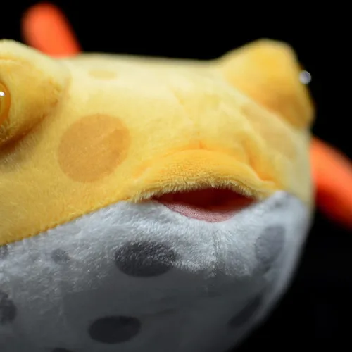 Vista 4 de FRANKIEZHOU Lindo juguete de peluche de pez globo, animal de peluche de pez, juguete de peluche, regalos para niños, peces de 7 pulgadas, amarillo